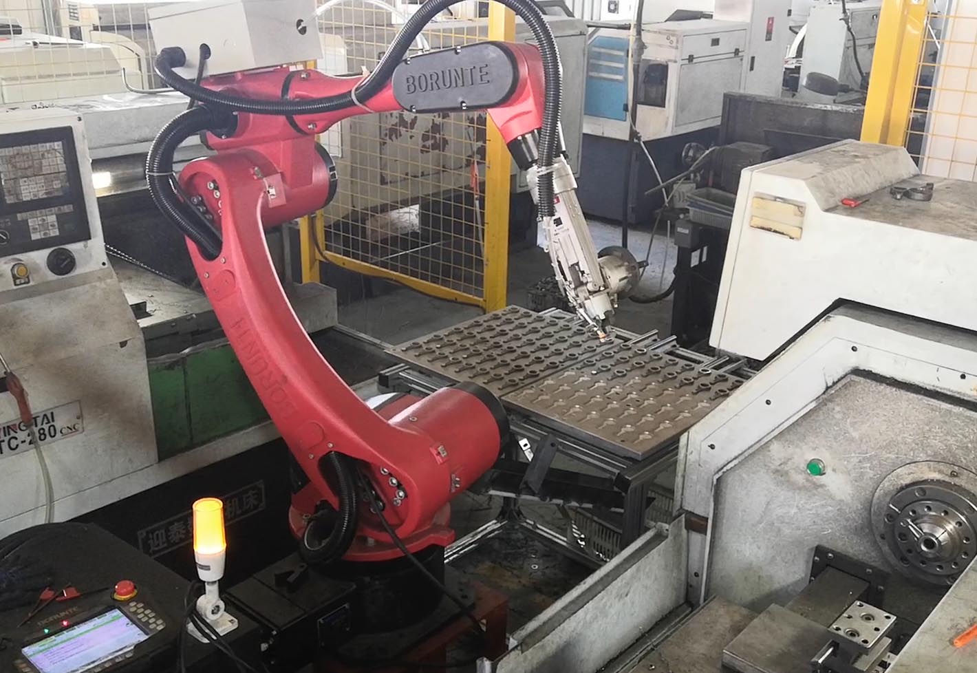 机器人车床上下料