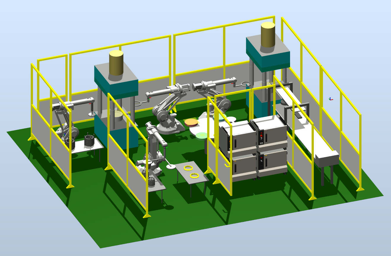 四机联动冲压仿真动画